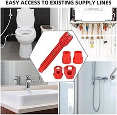 8 in 1 Faucet Sink Installer Multi Tool Pipe Wrench Plumbing for Kitchen Bathroo
