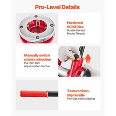 Uimoso Ratchet Pipe Threader Kit with 7 Dies, 3/8&Prime; BSPT to 2&Prime; BSPT