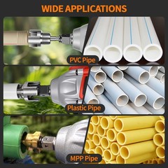 6 Pcs Internal External PVC Pipe Threader Reaming Tool Kit Plumbing Tool