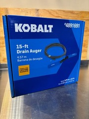 New Kobalt 15 Foot Drain Auger Sealed In Box