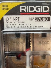 Ridgid 37890 1-1/2&Prime; 12R NPT Heavy Duty High Speed Steel Threading Pipe Die