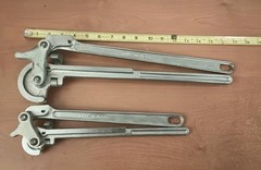 2 RIDGID TUBE BENDERS No. 396 and 398 USA 3/8 O.D. 15/16 R, 1/2 O.D. 1-1/2 R