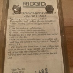 New RIDGID 500B 48495 RH 7/8&Prime;-9 UNC HS Bolt Dies Set RIGHT HAND NOS