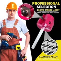 PPR100 PVC Pipe Reamer 1&Prime; Head Aluminum with 1/4&Prime; Hex Shaft Fit 1/2&Prime; drills