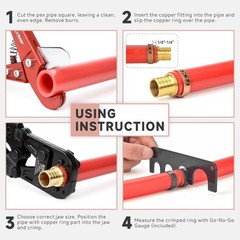 Compact & Lightweight 4.4 lb PEX Crimping Tool for Professional Installations