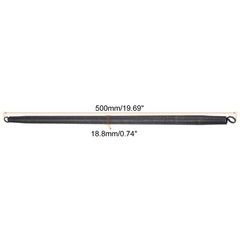 Spring Tube Bender Steel 500mm 19.69 Inch Length for 20mm 0.79 Inch Pipe