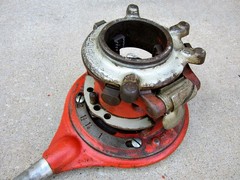 Ridgid Tools No. 65R-TC Manual Receding Pipe Threader & Handle 36570 USA