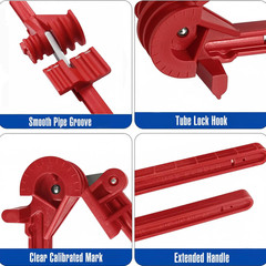 4 in 1 Tubing Bender, 0-180 Degrees Tube Bender Manual Pipe Bender Tool