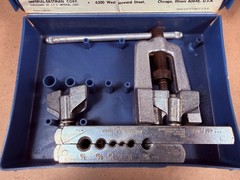 Partial Vintage Imperial Eastman Tubing Flaring & Swagging Tool Kit Case USA 45&deg;