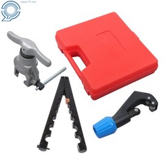7 Dies 3/16-3/4 In 45&deg; Eccentric Flaring Tools Set Tube Cutter Kit Tube Flaring