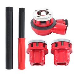 Manual Ratchet Pipe Threader Kit W/ 3 Dies Pipe Threading Tool 1/2&Prime; 3/4&Prime; 1&Prime; NPT