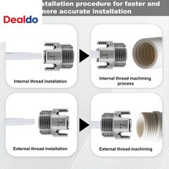 3 Pcs Pipe Threading Tool, Dual-Function Integrated Internal & External Thread C
