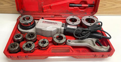 Rothenberger Supersonic 2000 Pipe Threader Electric w/ 8 Dies Ridgid &Hard Case