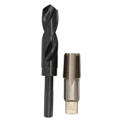 3/4 Carbon Steel NPT Pipe Tap and 59/64 High Speed Steel Drill Bit Set (2-Piece)