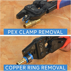 Icrimp PEX Crimping Tool Set for Copper Crimp Ring and PEX Cinch Clamp, Crimping