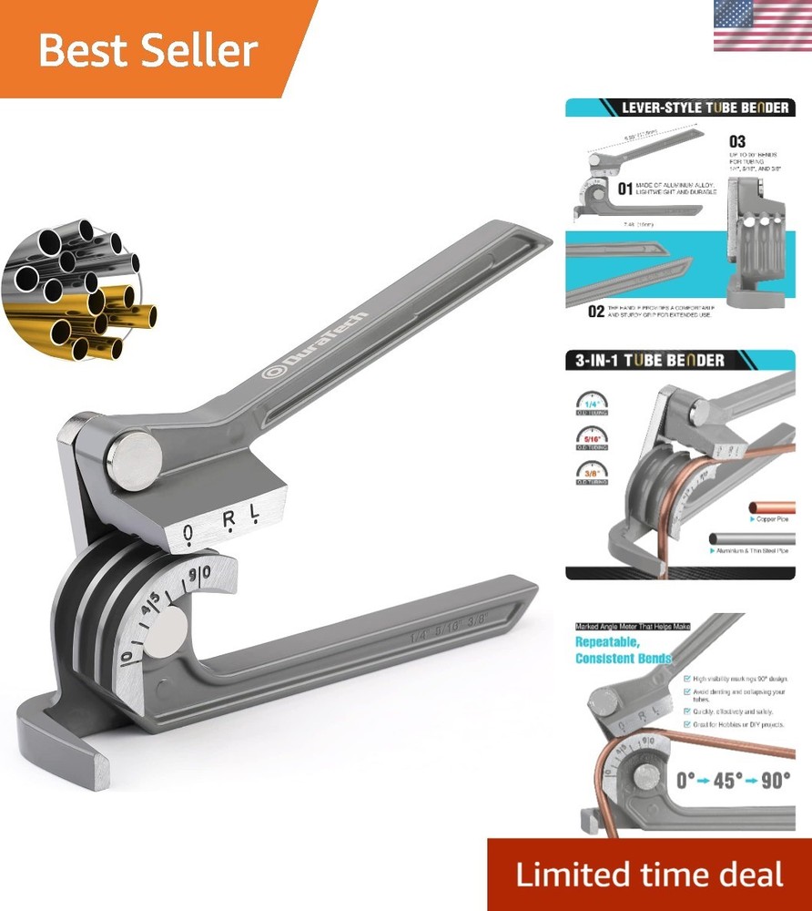Portable Grey Tube Bender with Comfortable Grip for Plumbing & Automotive Tasks