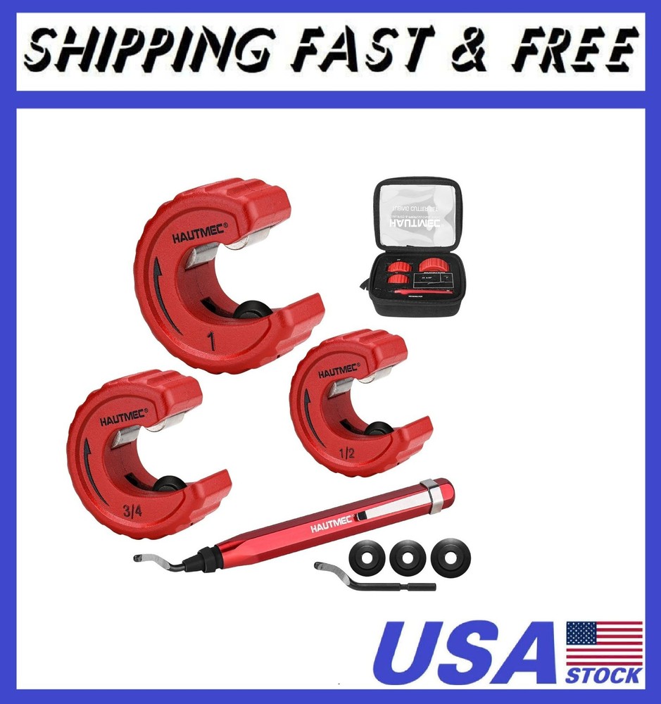 Copper Tubing Cutter Set 3 PCS Copper Pipe Cutter Tool, In Portable Storage Case