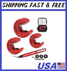 Copper Tubing Cutter Set 3 PCS Copper Pipe Cutter Tool, In Portable Storage Case