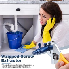 Broken Pipe Extractor Tool, Screw Extractor Set for Pipe Wrench, Faucet Removal