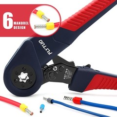 Labor-Saving Hexagonal Crimp Pliers Set, 6-Sided Tool for Ferrules 0.05-16mm&sup2;