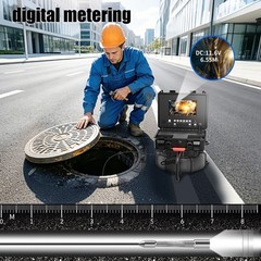 50m Pipe Inspection Camera Drain Sewer Camera 512HZ Self-leveling Meter Counter