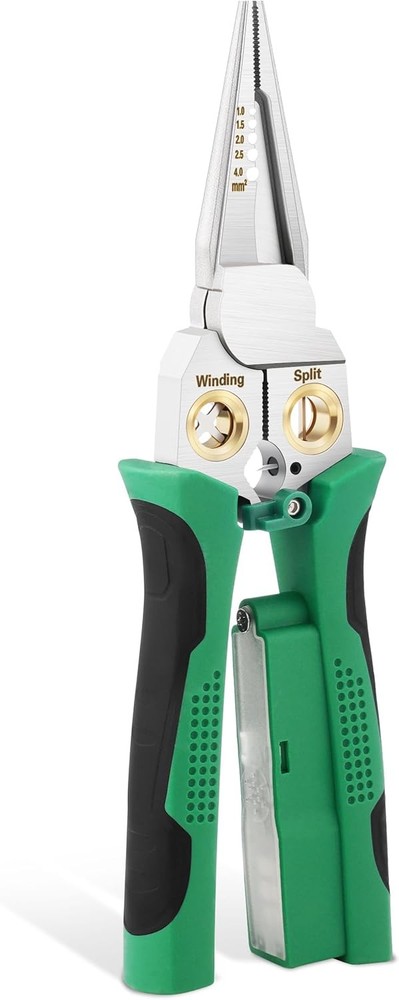 8-in-1 Wire Stripper & Voltage Tester (12V-250V AC/DC), Crimper Cutter for 10-18