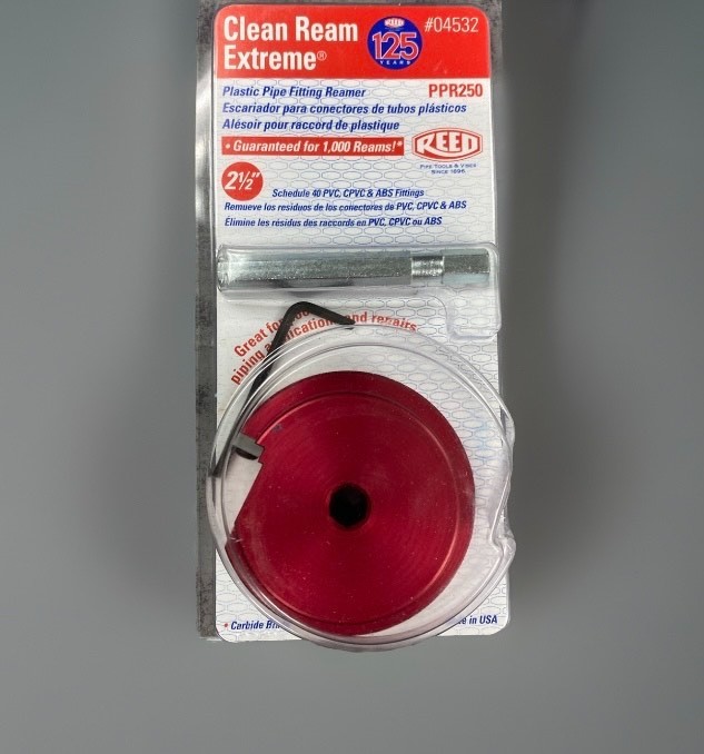 Reed Mfg &ndash; 04532 &ndash; PPR250 2-1/2&Prime; Clean Ream Extreme Plastic Pipe Fitting Reamer
