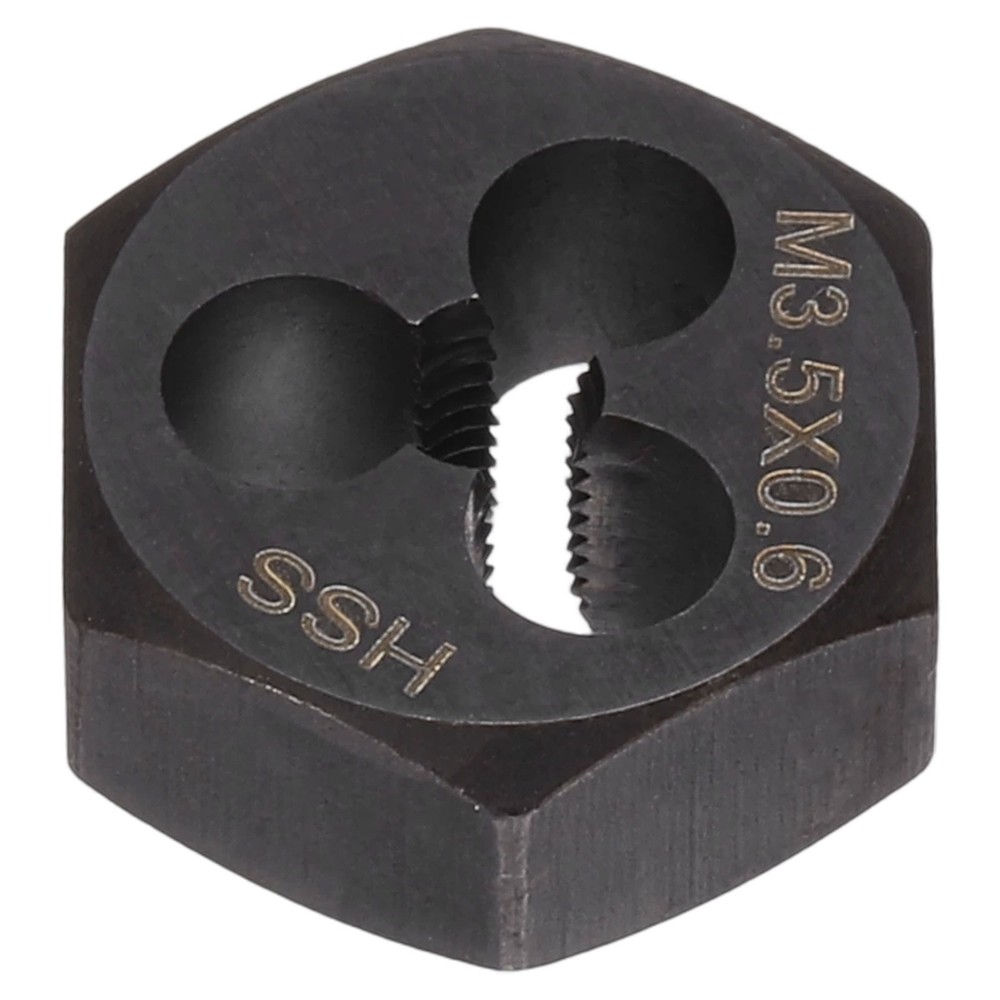 HSS M3.5 x 0.6 Metric Machine Thread Hex Die Right Hand High Speed Steel