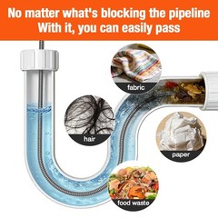 Drain Auger, 25FT Snake Drain Hair Removal Tool, Drill Powered and Manual Dra&hellip;
