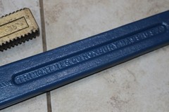 Vtg TRIMO Trimont 36&rdquo; Heavy Duty Pipe Wrench Forged Steel PAT&rsquo;D 3-6-18