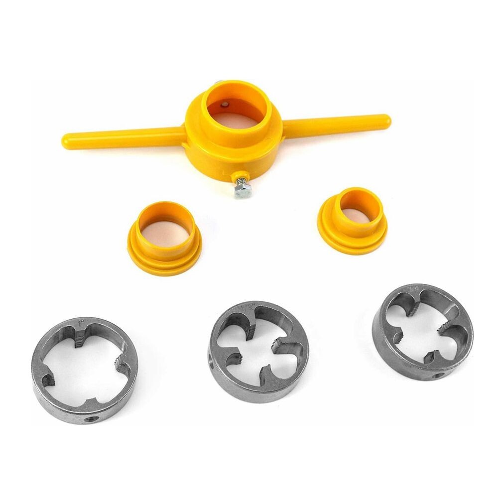 6Pcs PVC Thread Maker Tool NPT Die Set Pipe Round Threader 1/2&Prime; 3/4&Prime; 1&Prime; C88