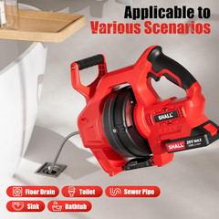 20V Cordless Drain Auger with 25Ft Plumbing Drain Snake, Electric Snake Drain Ha