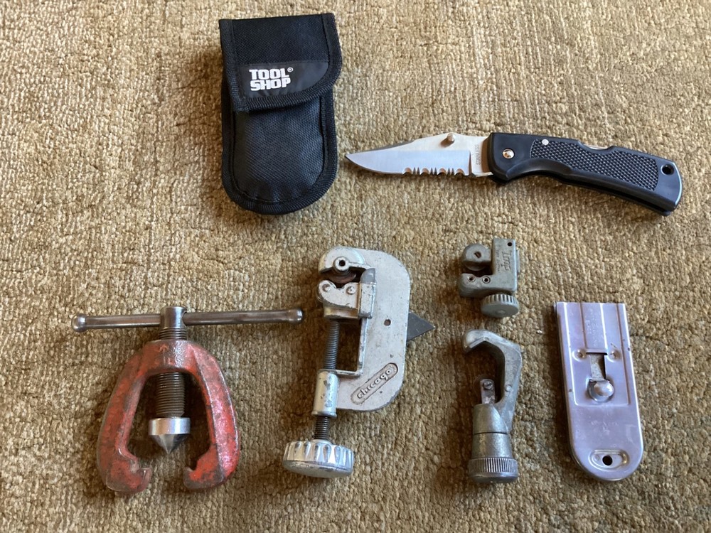 Lot of Plumbing Tools, scrapers, Flaring &ndash; Chicago, Imp, Tool Shop, other
