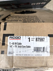 RIDGID C-45 Solid Core Cable -1/2&Prime;X75 ft (87597) *NEVER USED IN BOX*