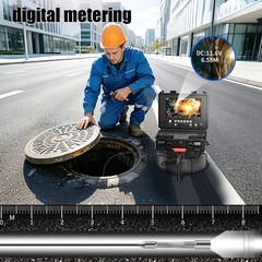 50m Sewer Drain Pipe Inspection Camera w/ 512HZ Locator 9&Prime; Monitor Self-Leveling