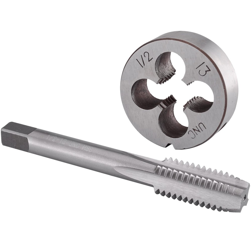 1/2&Prime;13 UNC Machine Thread Tap Round Die Right Hand Threading Tool Die Set