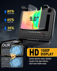 Self-Leveling Sewer Camera 300ft with 9&Prime; 1080P Screen & DVR Recorder