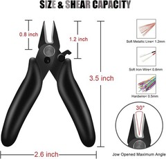 Precision 3.5-Inch Flush Cutters with Safety Lock for Jewelry & Craft Projects