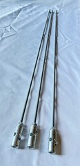 3-Premium Steel Sectional Sewer Lateral Cleaning Rods 5/16&rdquo; X 36&rdquo; 5/8-11 Threads