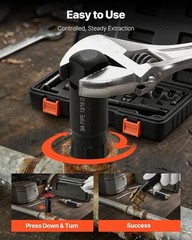 9-Piece Heavy-Duty Pipe Extractor Set in Cr-Mo Steel for 1/8&Prime; to 1&Prime; Pipes