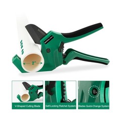 75mm PVC Pipe Cutter, 2-1/2&Prime; Sch 40 PVC Ratchet Cutter, Dark Gr&hellip; FAST USA SHIP