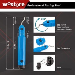 Eccentric Flaring Tool Kit Single Flare for 1/4&Prime; &ndash; 3/4&Prime; Aluminum Copper Pipe