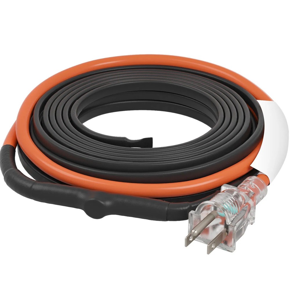 Self-Regulating Pipe Heating Cable, 15FT 5W/FT Heat Tape for Pipes Freeze Protec
