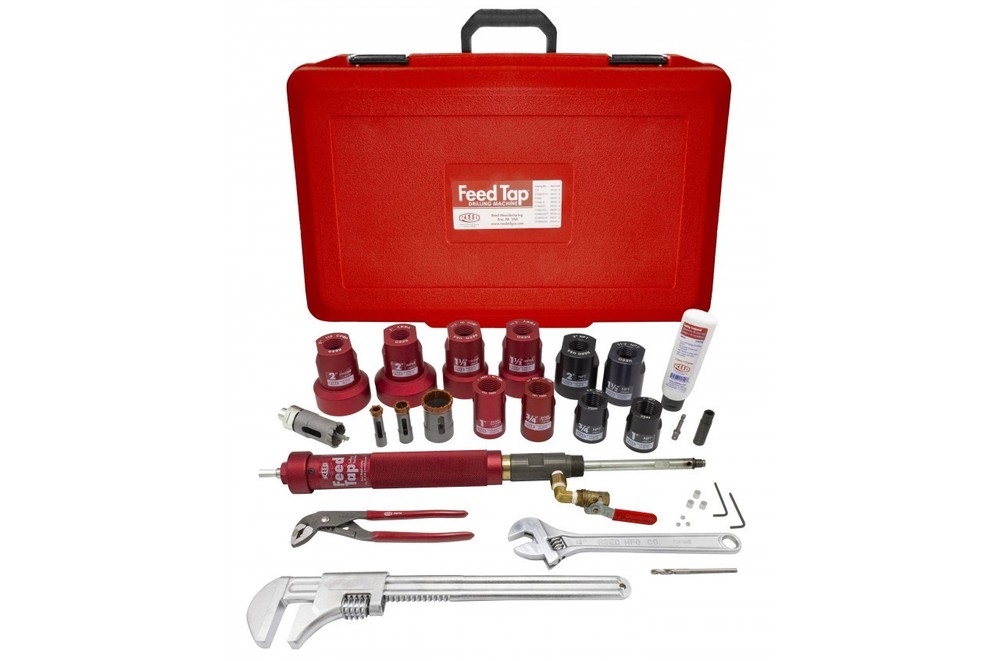 Reed FT2000UNIV Feed Wet Tap Drilling Machine Complete Kit 09165