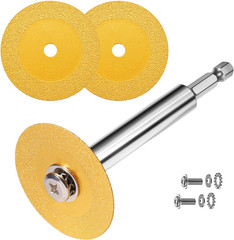 2PCS Diamond Cutting Blade Wheel with 1/4&Prime; Hex Shank for PVC Pipe Cutter,Mini Gl