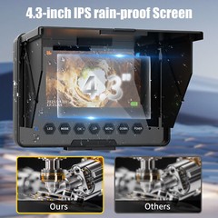 4.3&Prime; Sewer Pipe Inspection Video Camera,DVR IP68 Drain Industrial Endoscope 30M