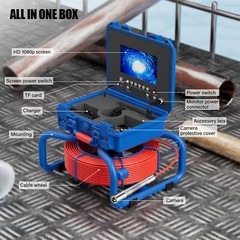Pipe Inspection Camera 7&Prime; 30 m Drain Sewer Inspection Camera w/ Meter Counter