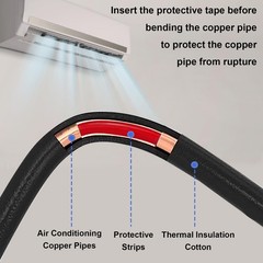 4Pcs Conditioning Copper Tubing Pipe Extension 4M, 1/4&Prime; 1/2&Prime; 3/8&Prime;&hellip;