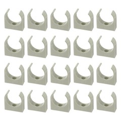 100Pcs U-Shaped Water Pipe Clamps, PPR Pipe Clips Fit for 32mm/1.26&Prime; OD, Grey