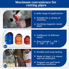 3PCS Metal Pipe Cutting Guide Kit for 45 90 22.5 Degree Saddle Cuts Steel